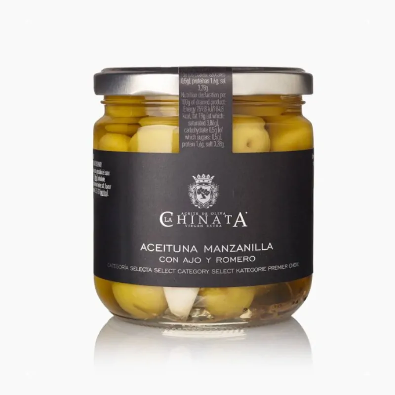 Olivy Manzanilla s česnekem a rozmarýnem